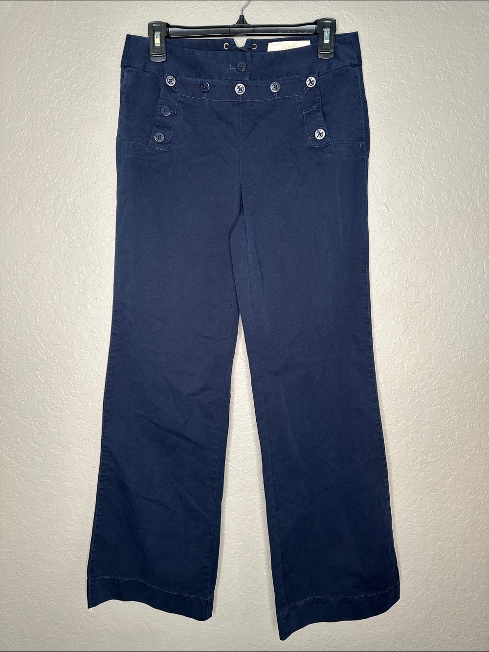 J Crew City Fit Navy classic twill Sailor style chinos